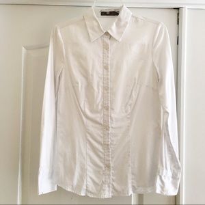 NWOT Basic White Button Down Dress Shirt